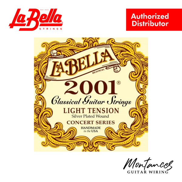 La Bella 2001 Classical | Nylon 202 Trebles | Light Tension | Classical Guitar Strings
