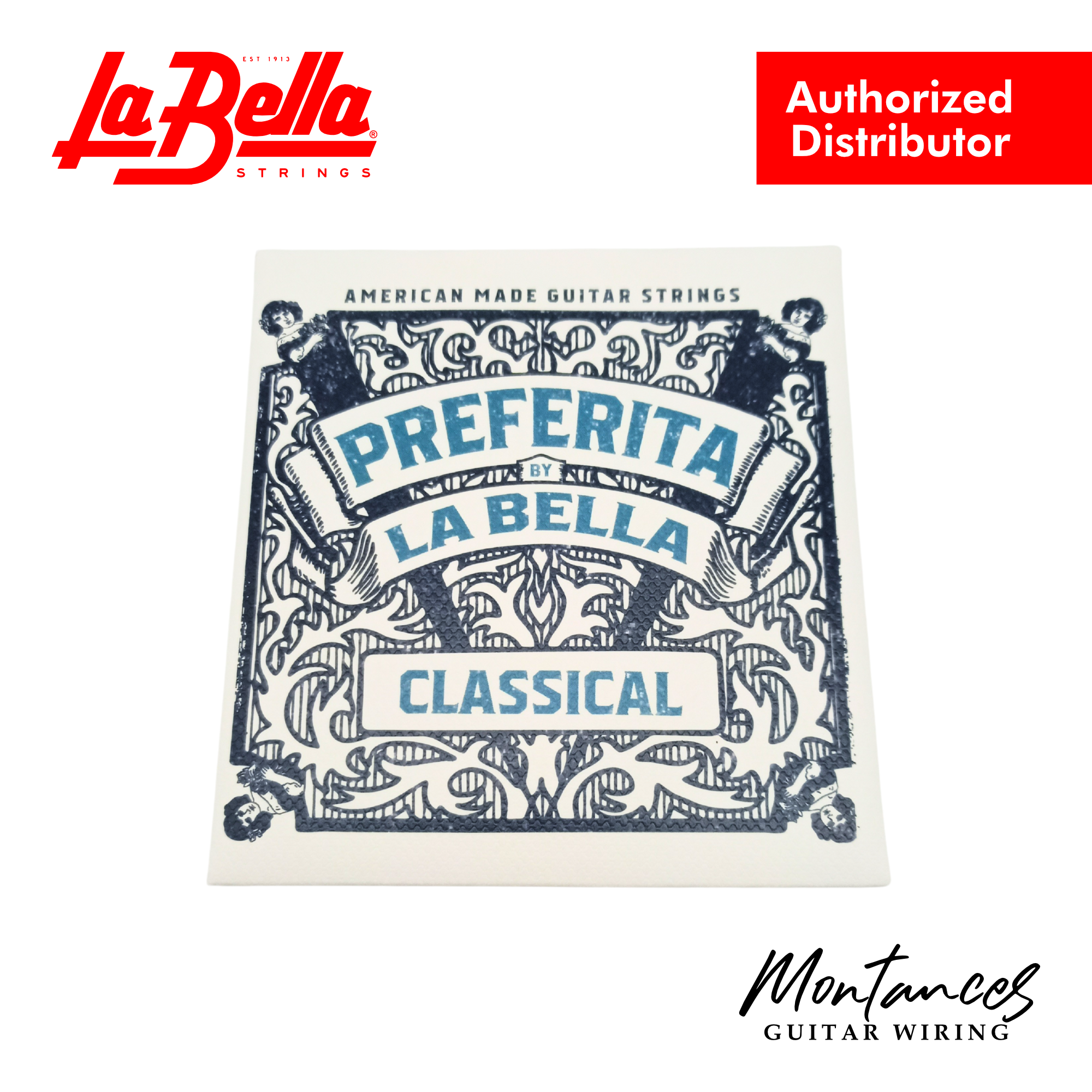 La Bella 1P Preferita® | Nickel-Silver Basses | Medium Tension | Classical Guitar Strings
