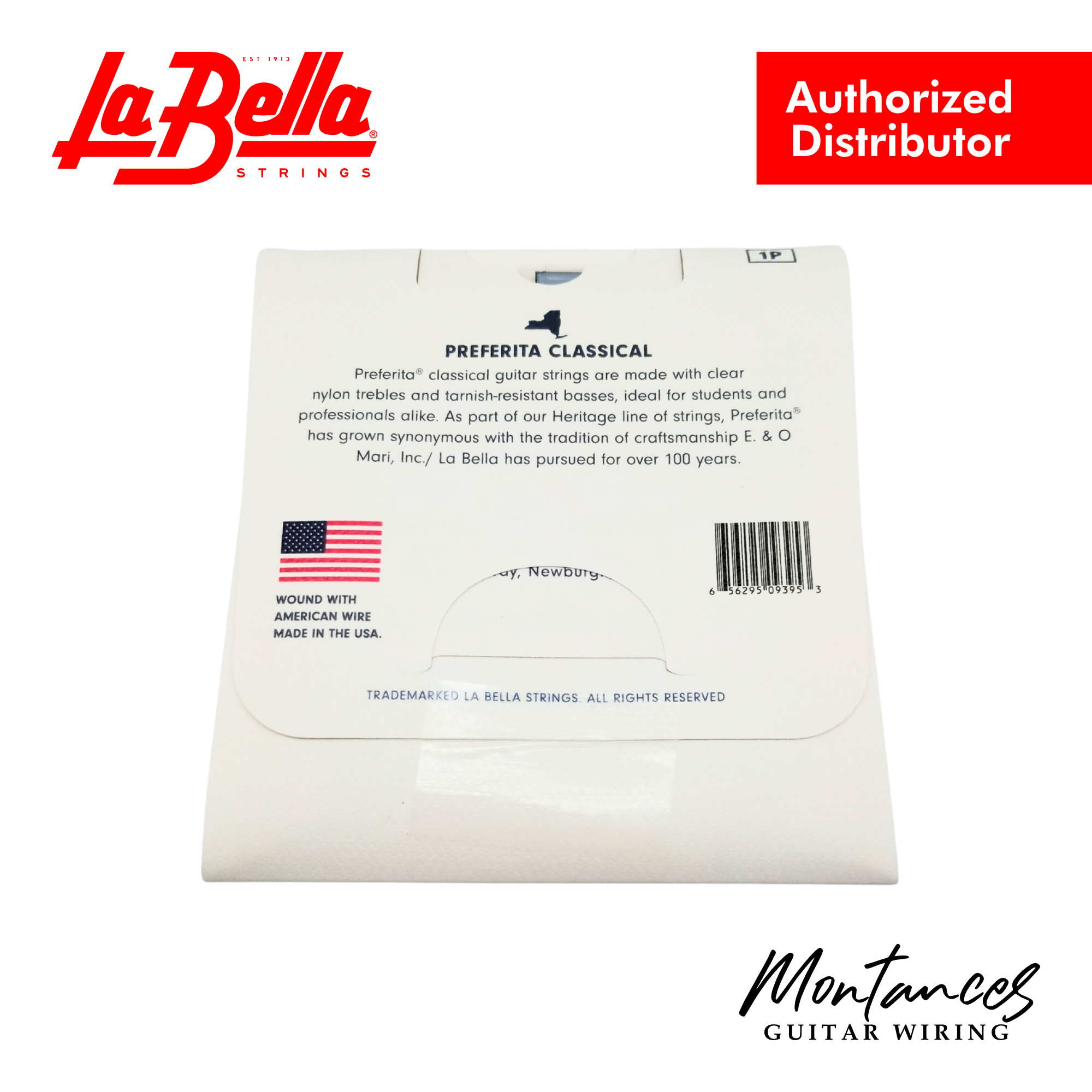 La Bella 1P Preferita® | Nickel-Silver Basses | Medium Tension | Classical Guitar Strings