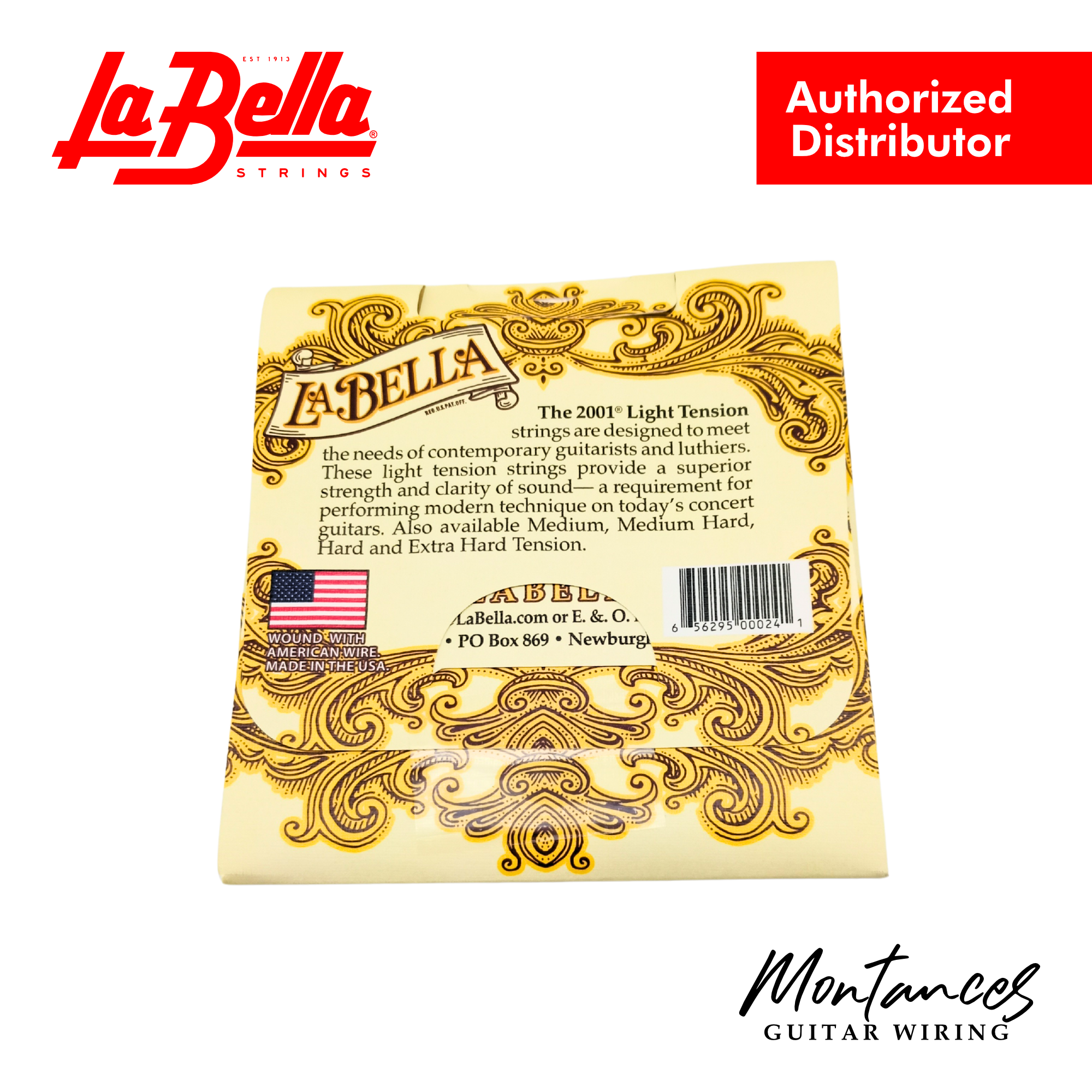 La Bella 2001 Classical | Nylon 202 Trebles | Light Tension | Classical Guitar Strings