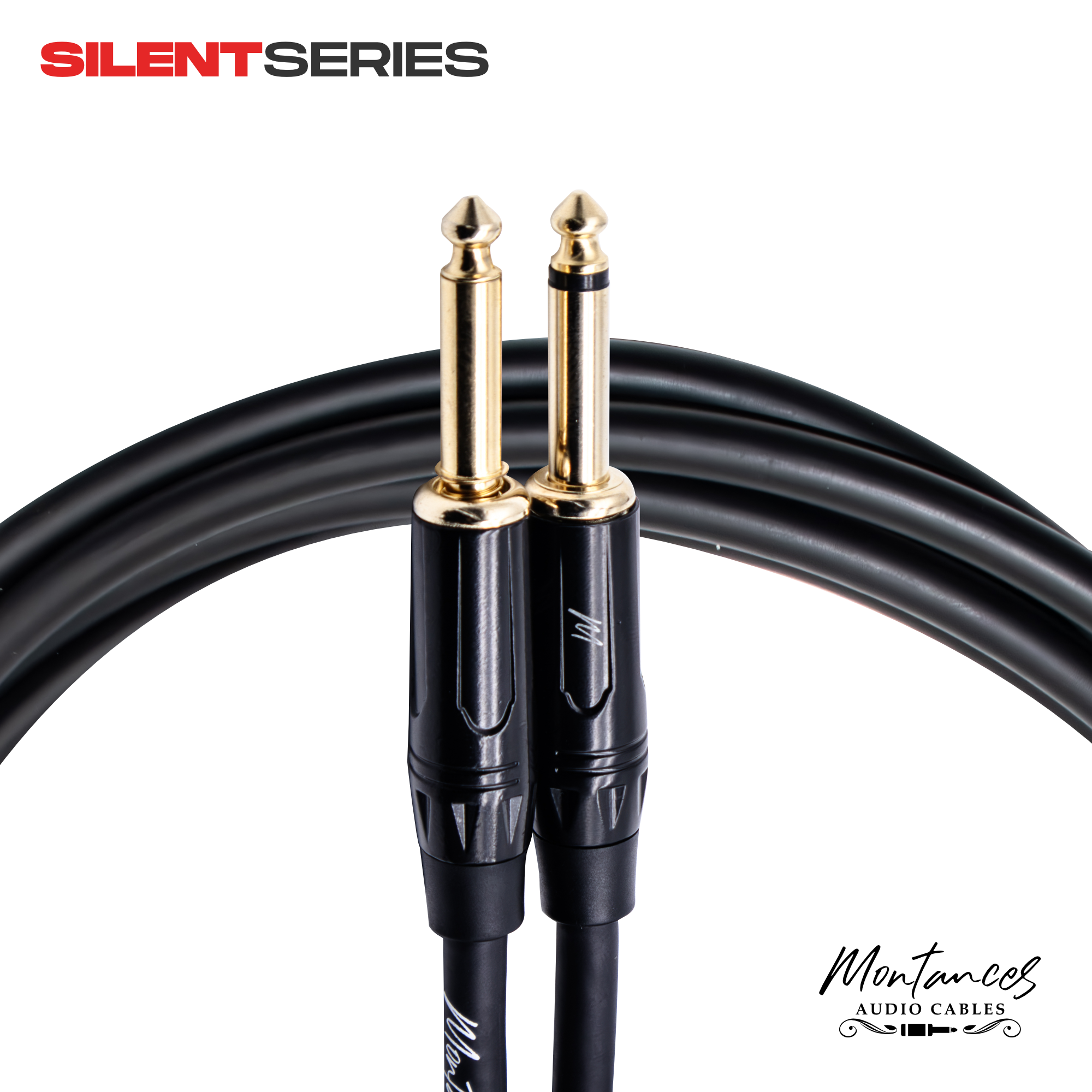 Montances Silent Series Guitar Instrument Cable | Mute Feature | Low Capacitance | MS Plugs