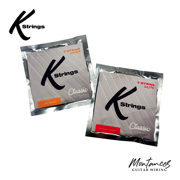 K Strings Classic Series | 7-String | Nickel Wound | 10-64, 11-70 | Electric Guitar Strings