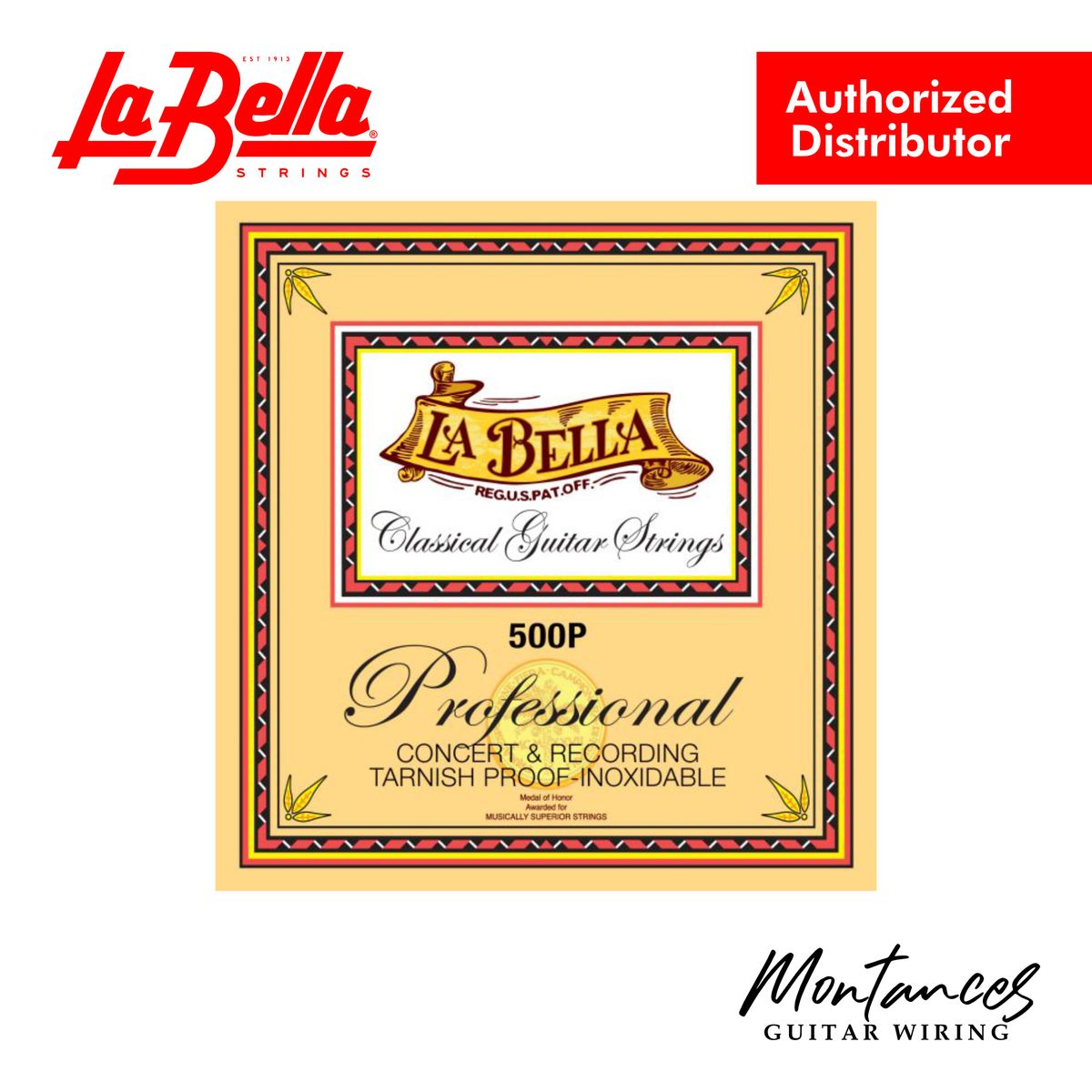 La Bella 500P Professional | Polished Flats | Medium Hard Tension