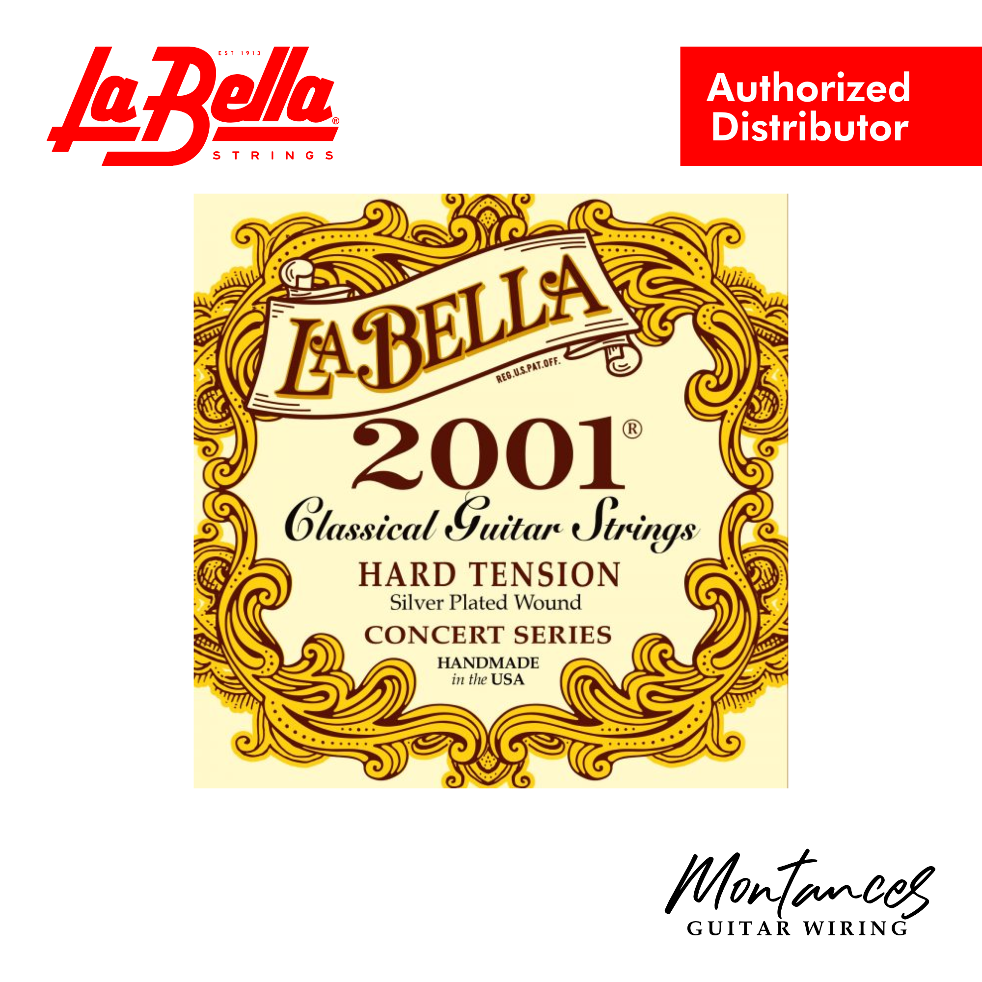 La Bella 2001 Classical - Hard Tension - Classical Guitar Strings