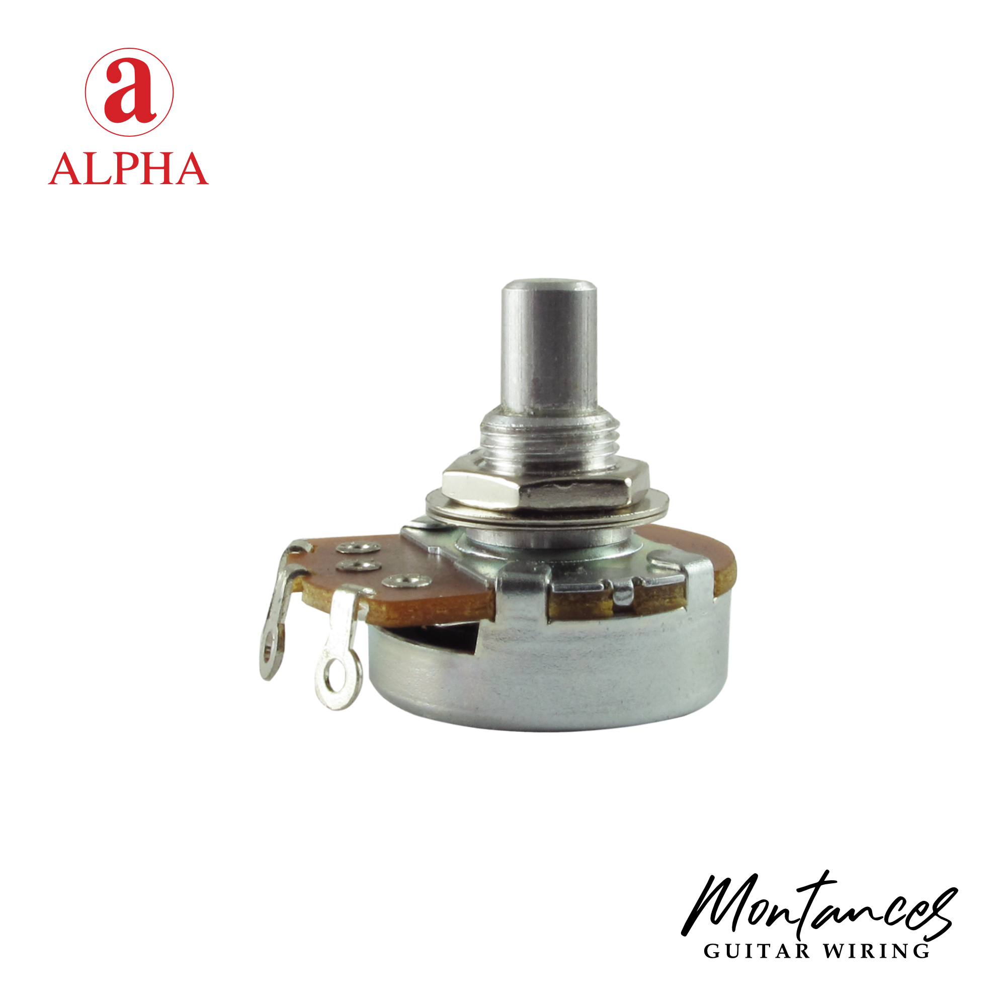 Alpha Potentiometer Plain Solid Shaft, 38 Bushing diameter, Short length 14