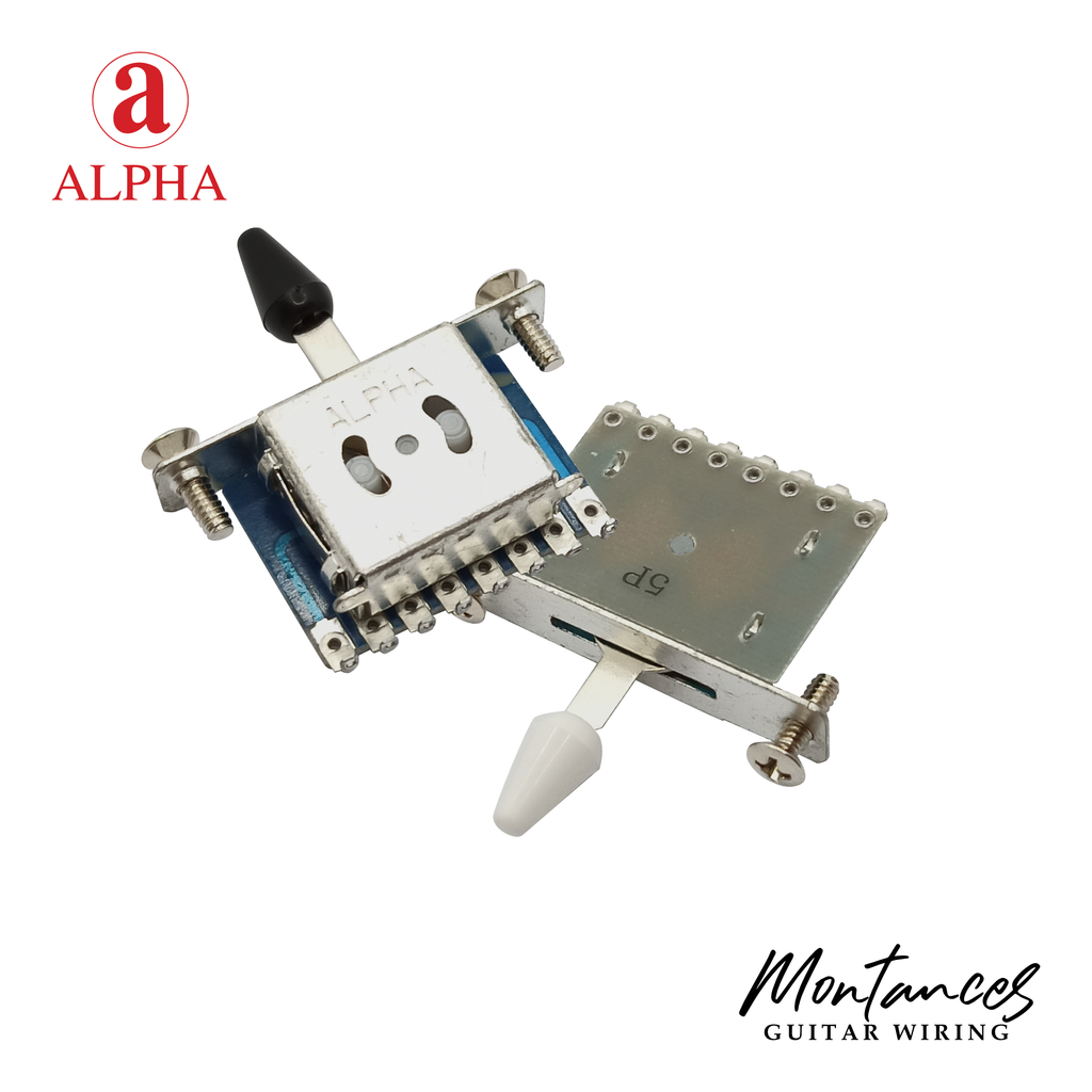 Alpha 3-Way / 5-Way Pickup Selector Switch – Improved Korean-Made Blade Style | For Strat, Tele, PRS & More