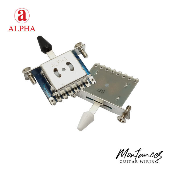 Alpha 3-Way / 5-Way Pickup Selector Switch – Improved Korean-Made Blade Style | For Strat, Tele, PRS & More
