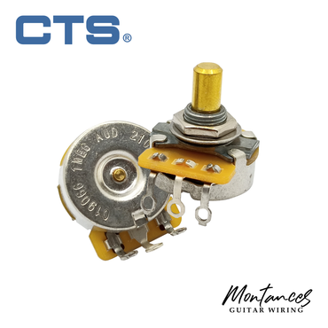 CTS® Vintage-style Dish Back US ¼” Short Length Premium Potentiometer (Solid Shaft)