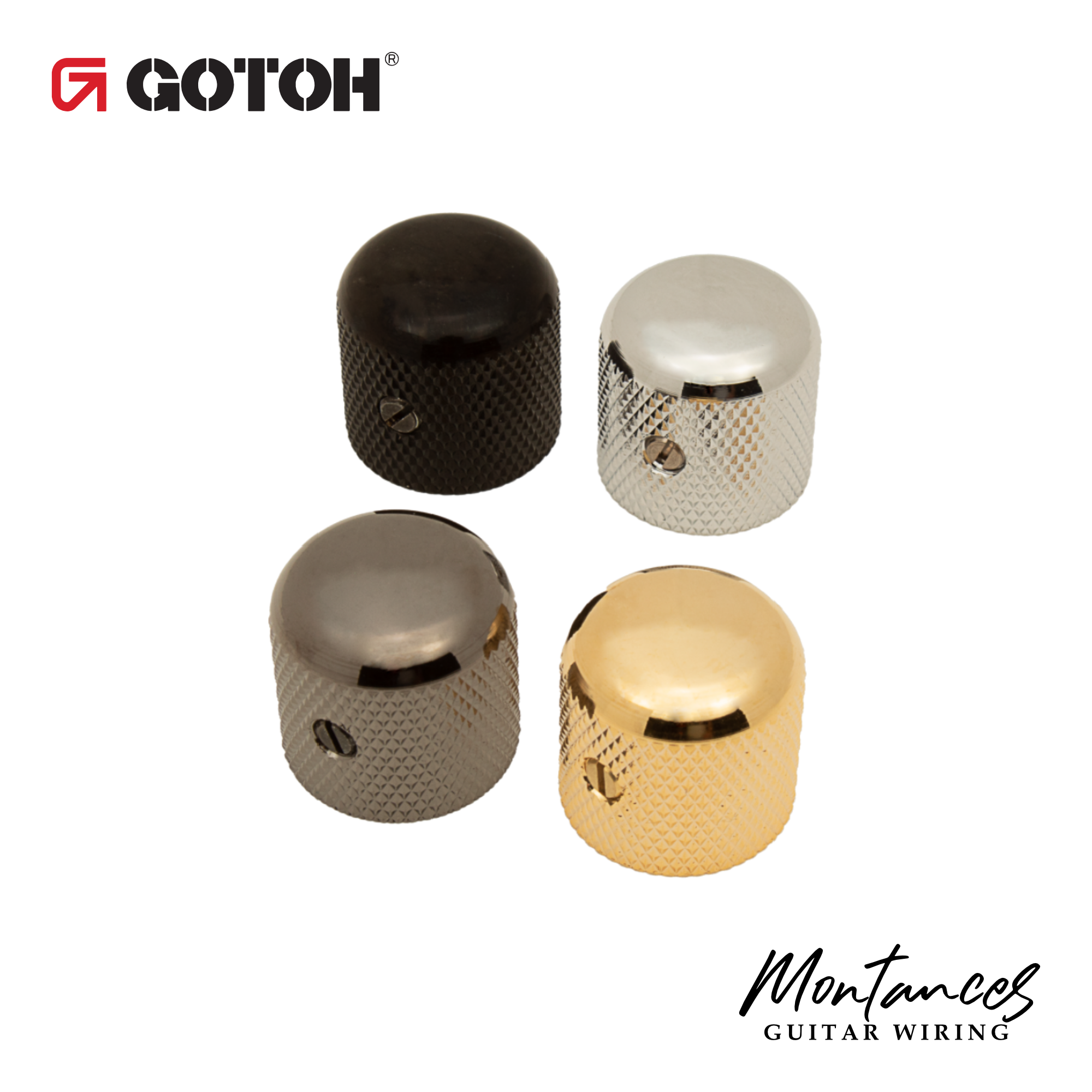 Gotoh® Metal Knobs for 6.35mm (1/4