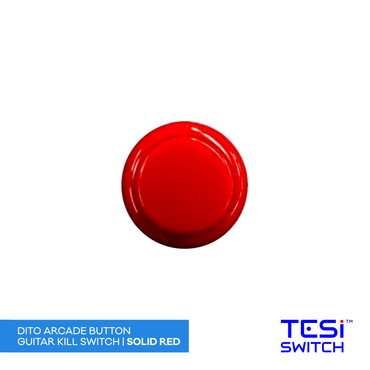 TESI Switch DITO Arcade Button Guitar Kill Switch Solid Red
