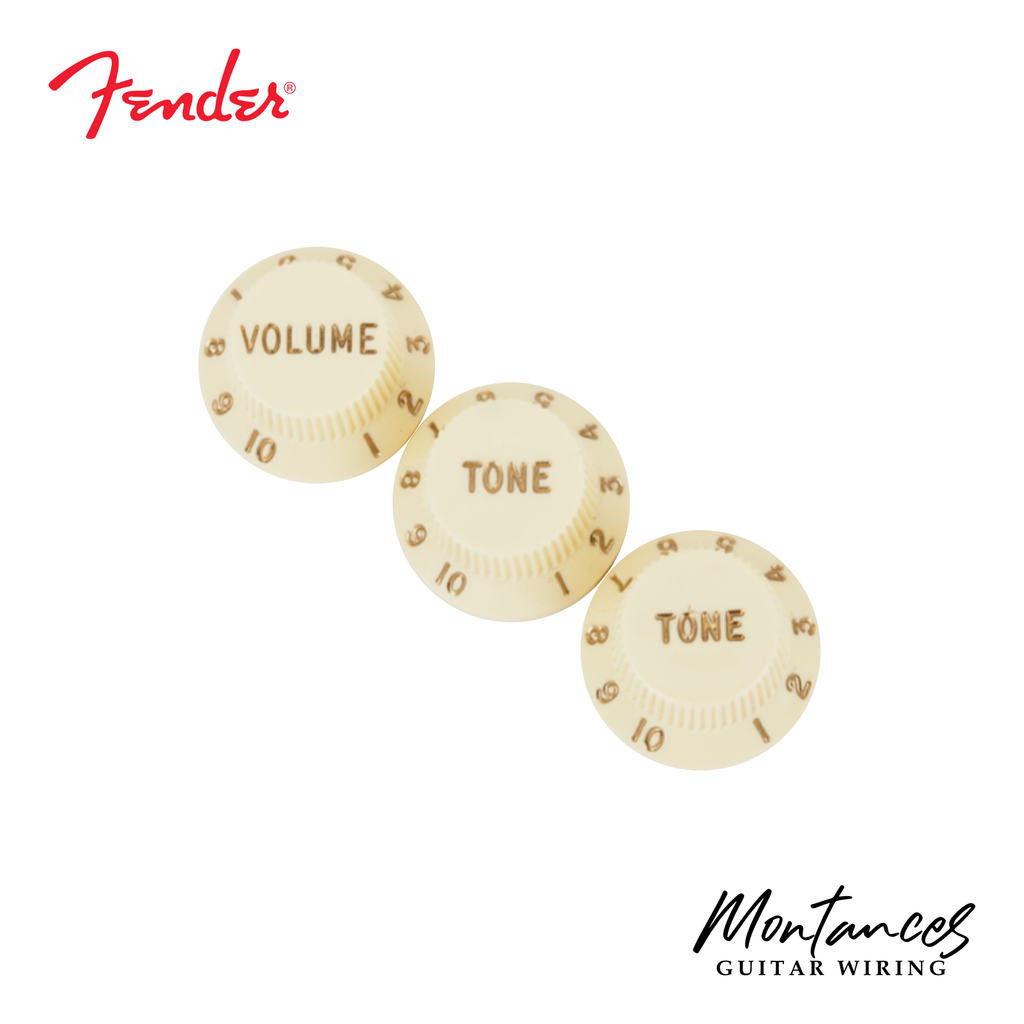 Fender® Stratocaster Knobs Push-on type, 1 volume 2 tone (Made In USA)