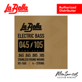 La Bella RX-S4D | 4-String Bass String Set | 45-105 Long Scale | Stainless Roundwound Balanced