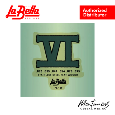 La Bella 767-6F Bass VI Stainless Flats – 26-95 Bass Guitar Strings