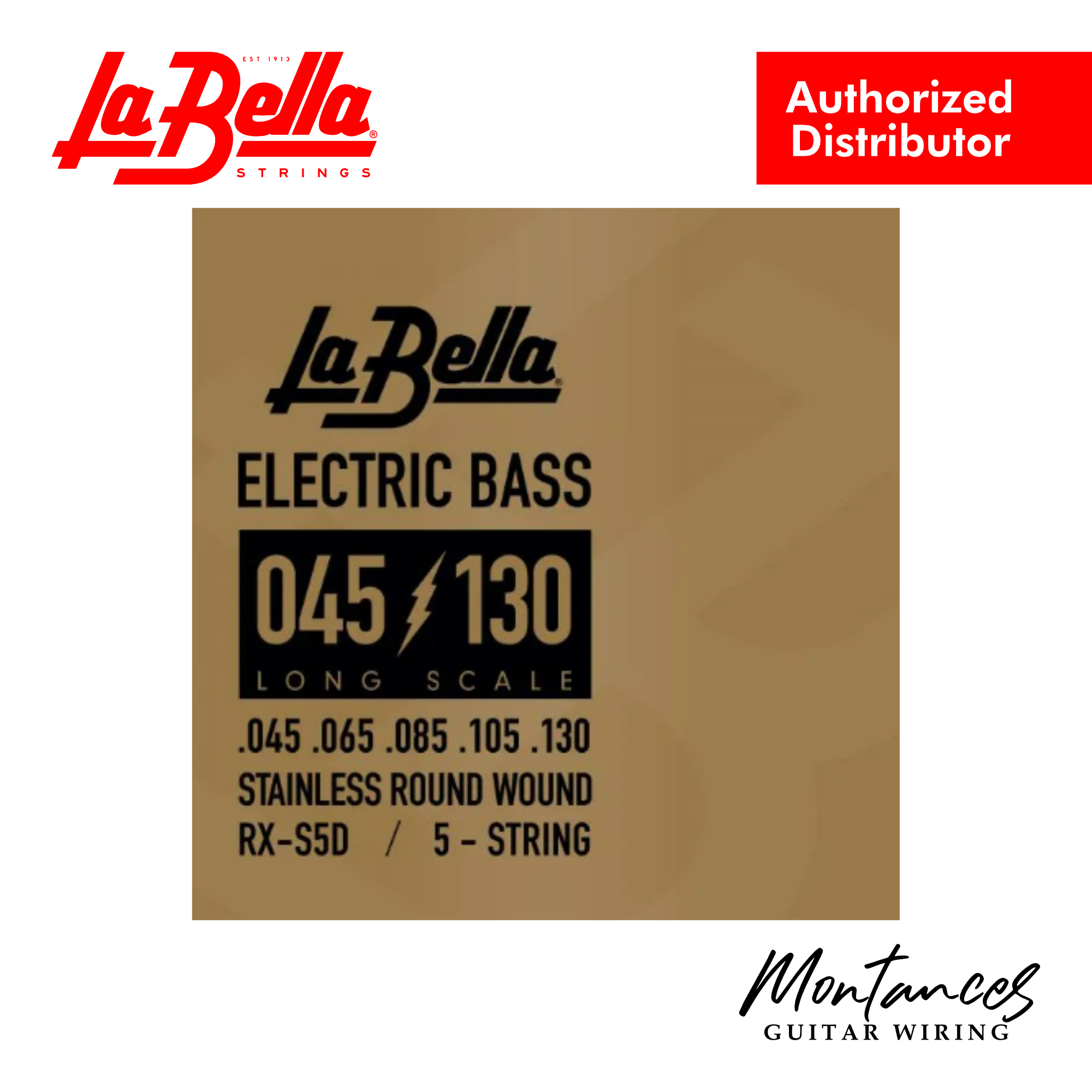 La Bella RX-S5D Rx Stainless , 45-65-85-105-130 - Bass Guitar Strings