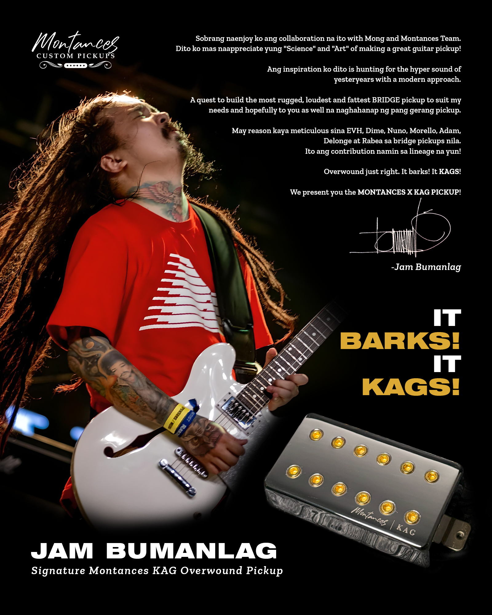 Montances KAG OVERWOUND Bridge Pickup - Jam Bumanlag Signature