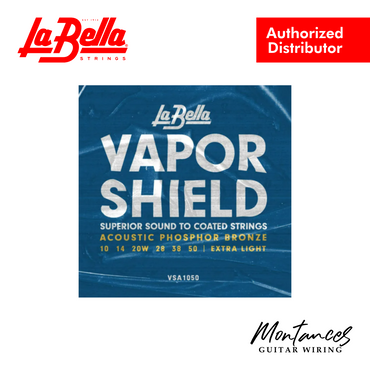 La Bella VSA1050 Vapor Shield Acoustic Guitar Strings – Extra Light 10-50