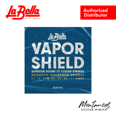 La Bella VSA1252 Vapor Shield Acoustic Guitar Strings – Light 12-52