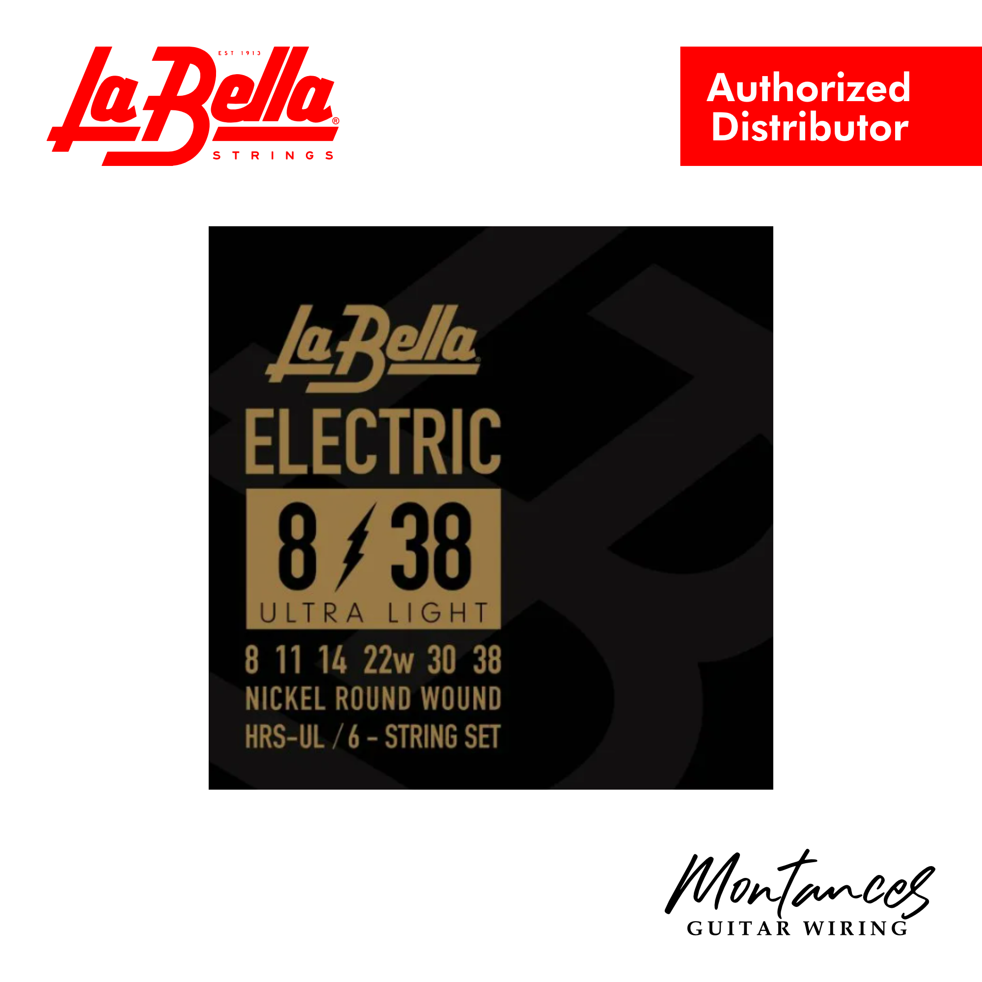 La Bella HRS-UL Electric Guitar – Ultra Light 8-38