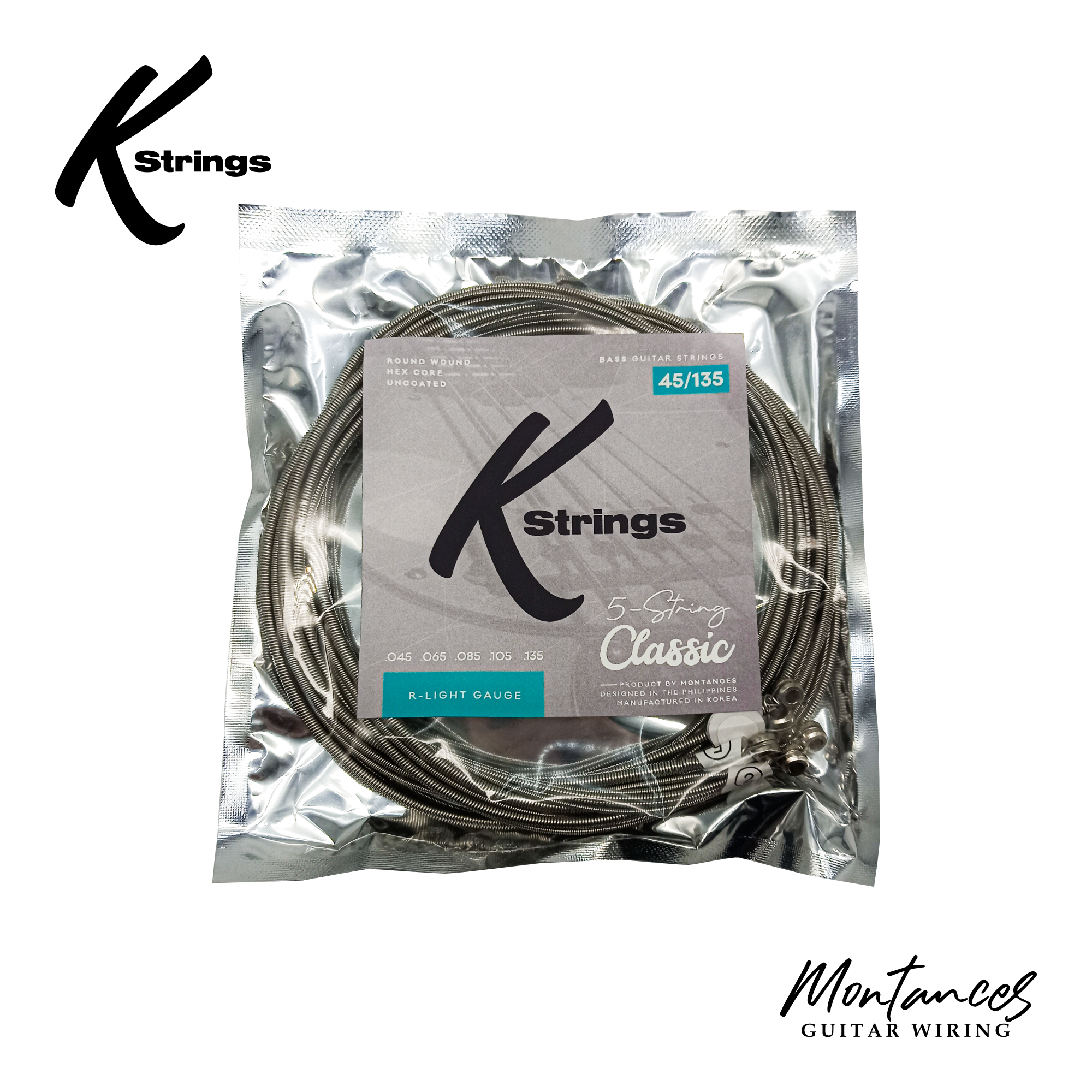 K Strings Classic Series | Nickel Wound | 45-105, 45-135 | Bass Guitar Strings