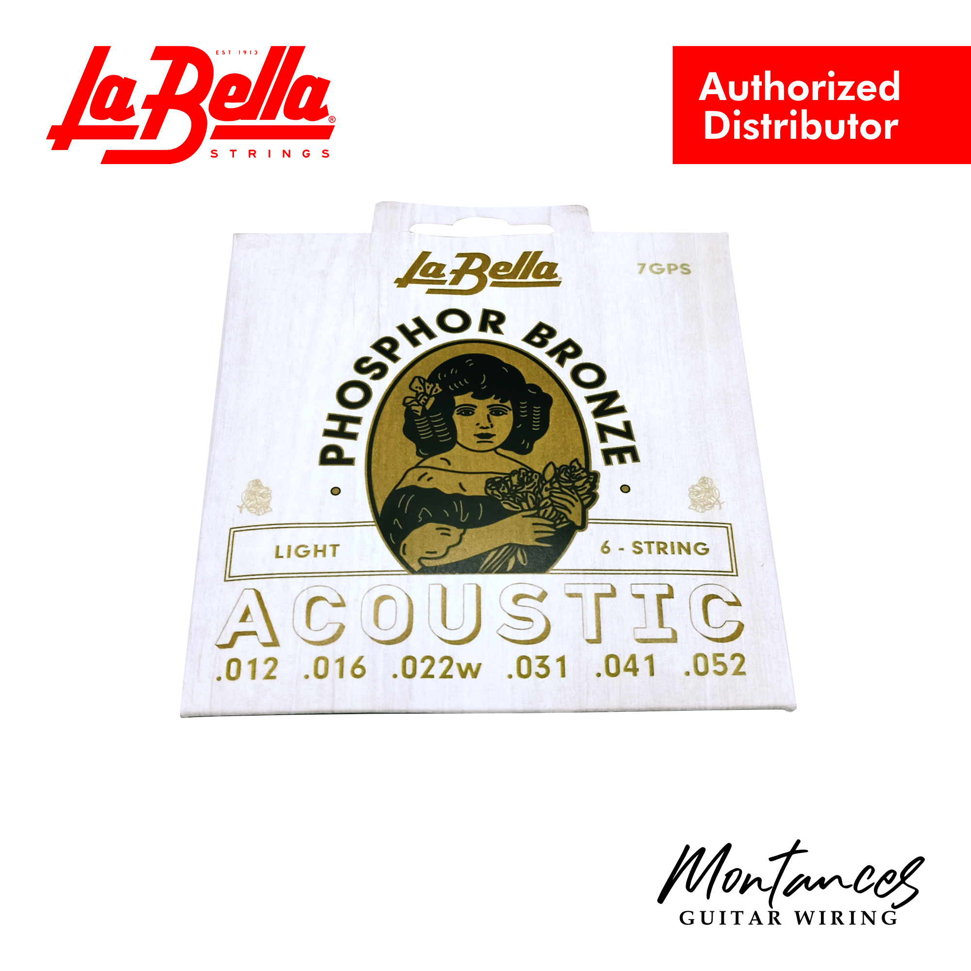 La Bella 7GPS Phosphor Bronze - Light - Acoustic Guitar Strings