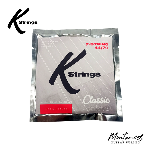 K Strings Classic Series | 7-String | Nickel Wound | 10-64, 11-70 | Electric Guitar Strings