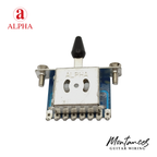 Alpha 3-Way / 5-Way Pickup Selector Switch – Improved Korean-Made Blade Style | For Strat, Tele, PRS & More