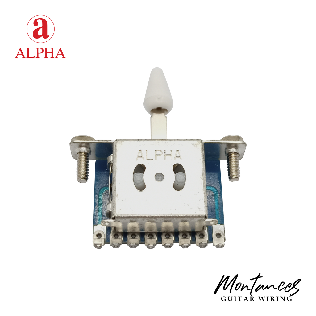 Alpha 3-Way / 5-Way Pickup Selector Switch – Improved Korean-Made Blade Style | For Strat, Tele, PRS & More