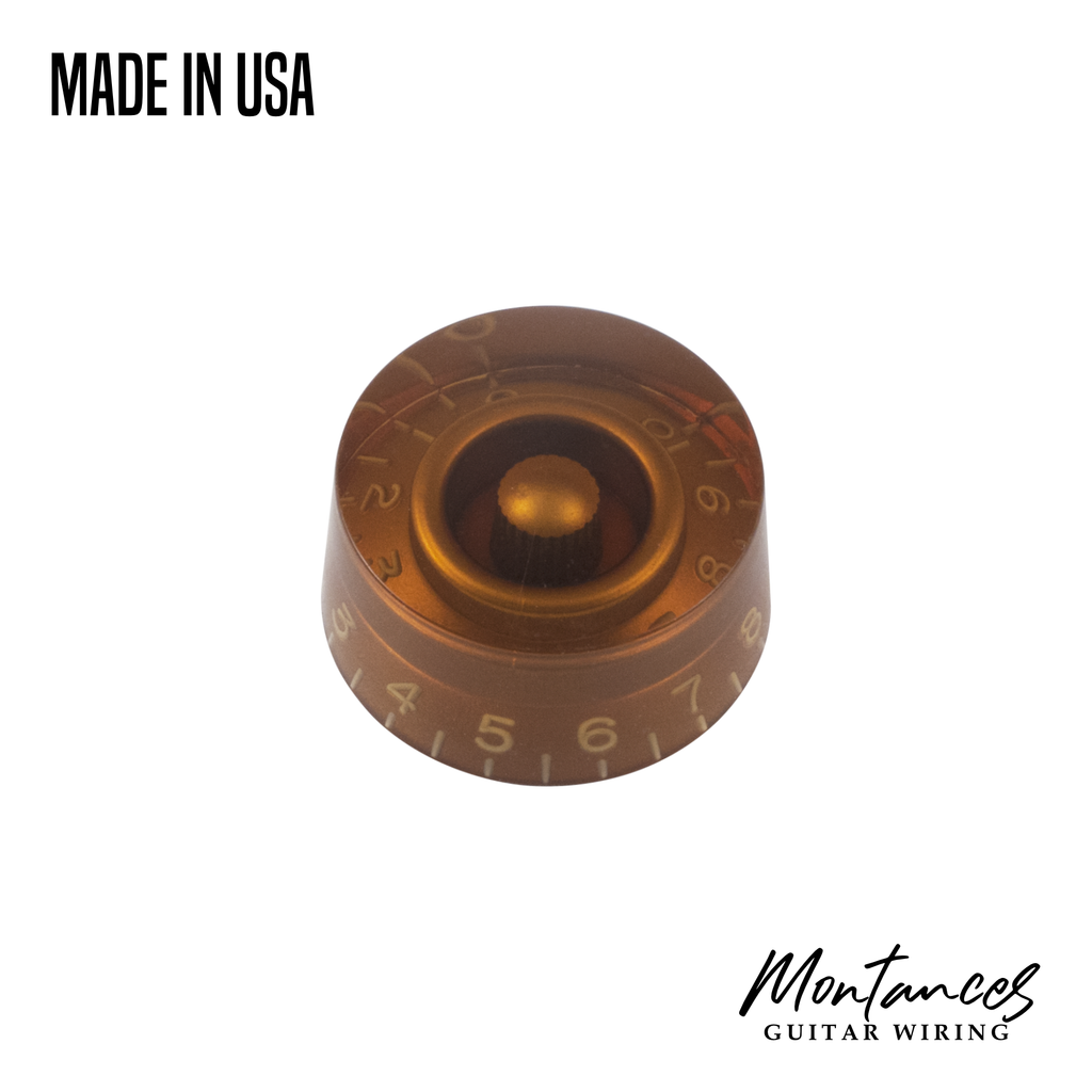 Speed Knob see-through, Les Paul Gibson Style made in USA, 24 splines, Sold Per Piece