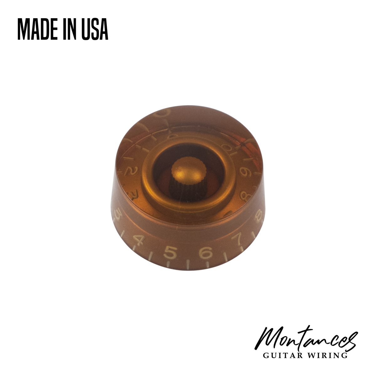 Speed Knob see-through, Les Paul Gibson Style made in USA, 24 splines, Sold Per Piece