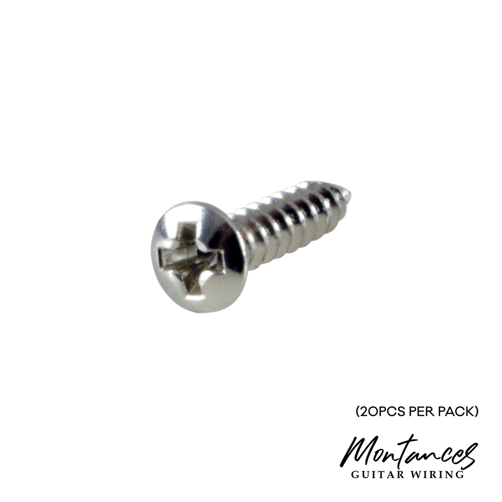 Screws for Pickguard and Control Plate Phillips Head (20pcs) – Multiple Colors | For Electric Guitar & Bass