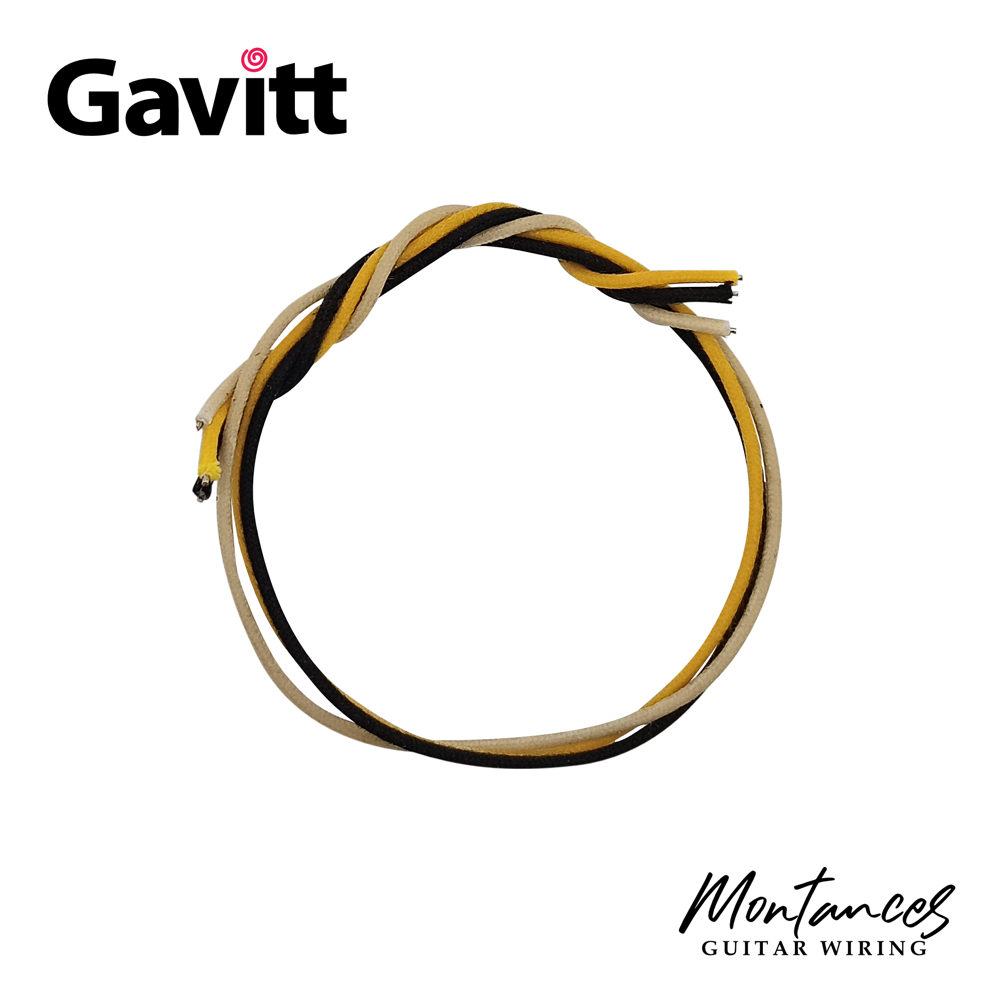 Gavitt Vintage Cloth Push-Back Wire – 22AWG Pre-Tinned Guitar Hookup Wire (Per Foot) | Used in Fender Builds