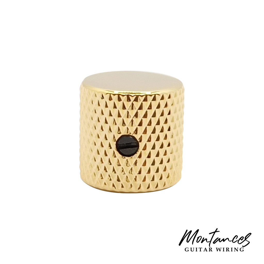 Metal Knobs Flat Top for 6.35mm Solid Shaft