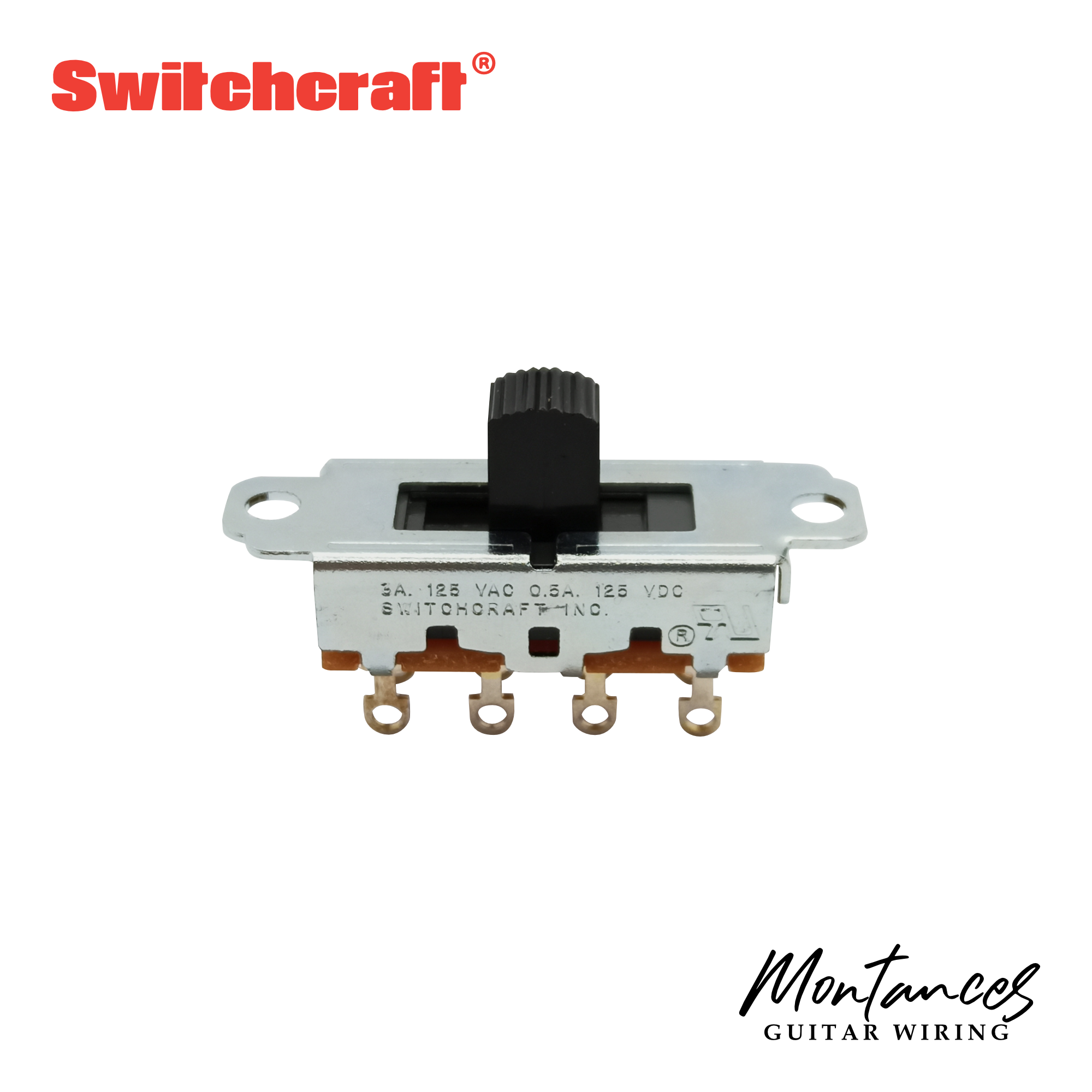 Switchcraft® Slide Switch for Mustang®, Duosonic®, Jazzmaster®, Jaguar® guitars and Brian May Wiring
