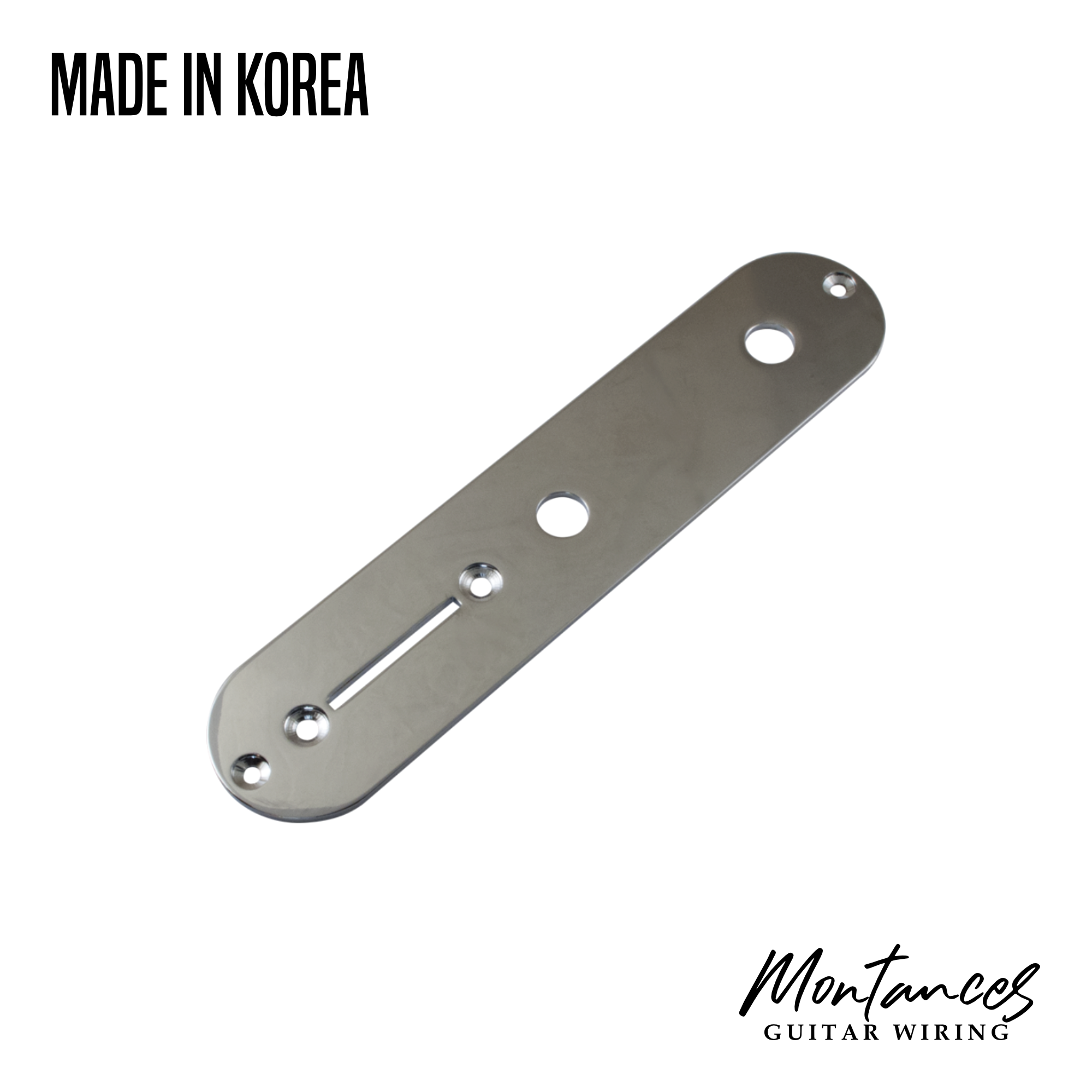 Control Plate for Telecaster Style, for ⅜” US size Bushing Pots, Made in Korea