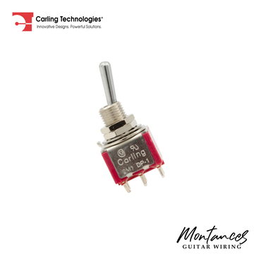 Carling Mini Toggle Switch DPDT, 2 Position ON-ON