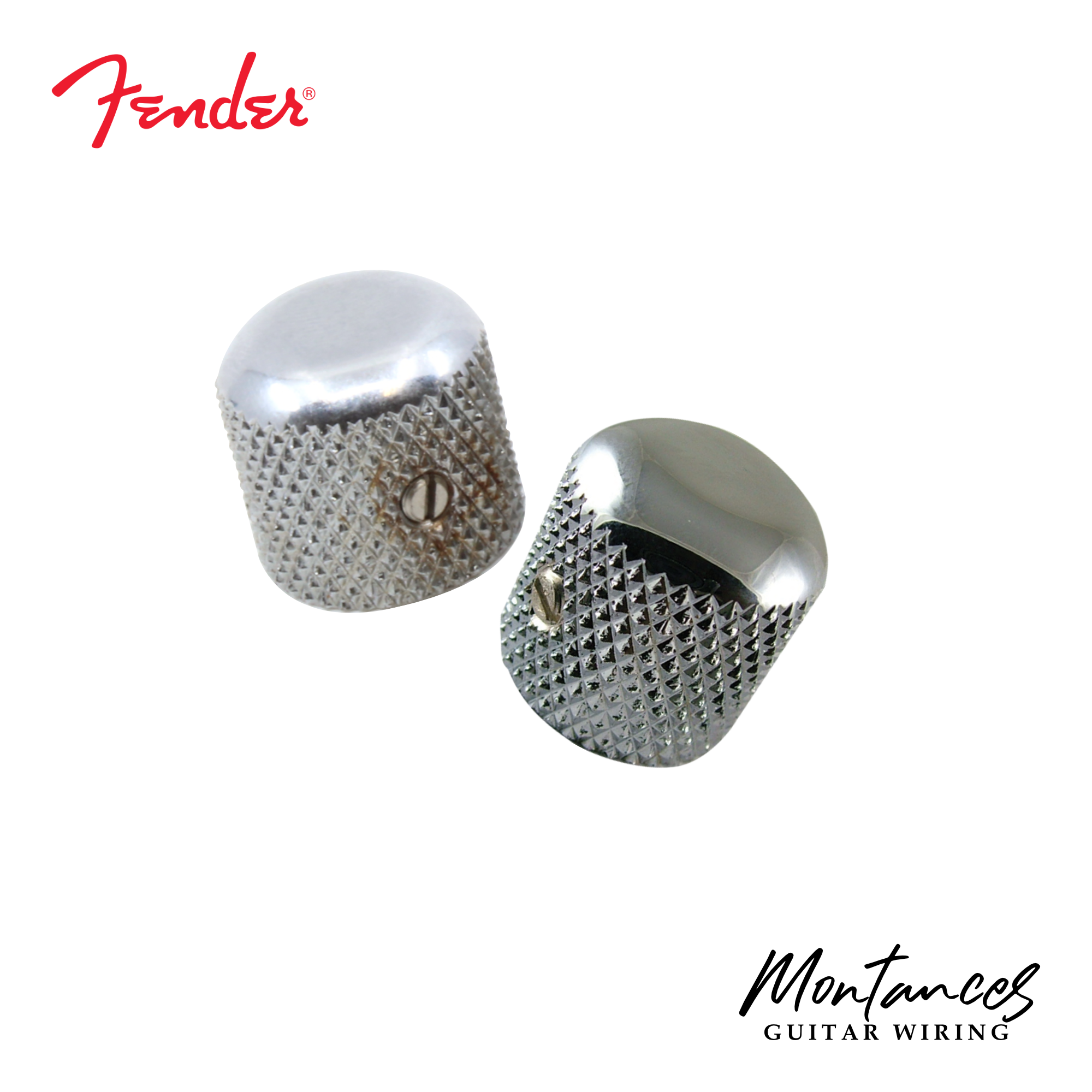 Knobs for Fender® Telecaster, Dome style, with set screw (2pcs)