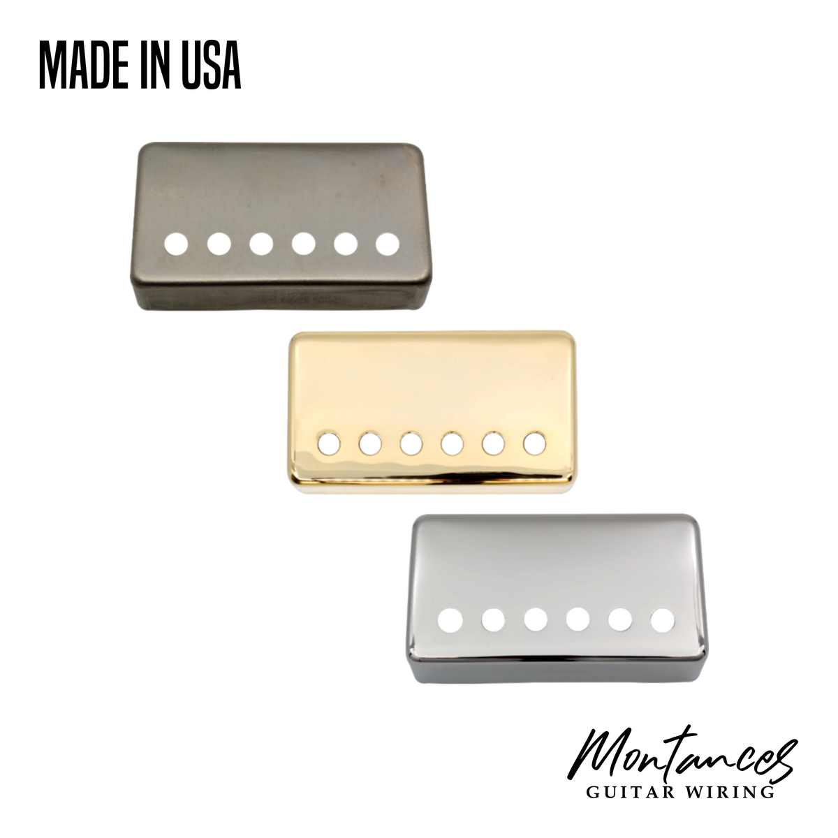 German Nickel Silver Humbucker Pickup Cover 50-53mm (Made in USA)