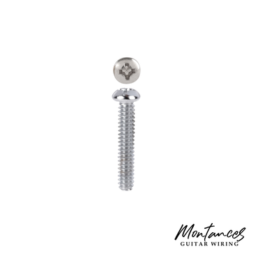 Screw 6-32 size, Phillips round head, long thread  3/4" (19.05mm)