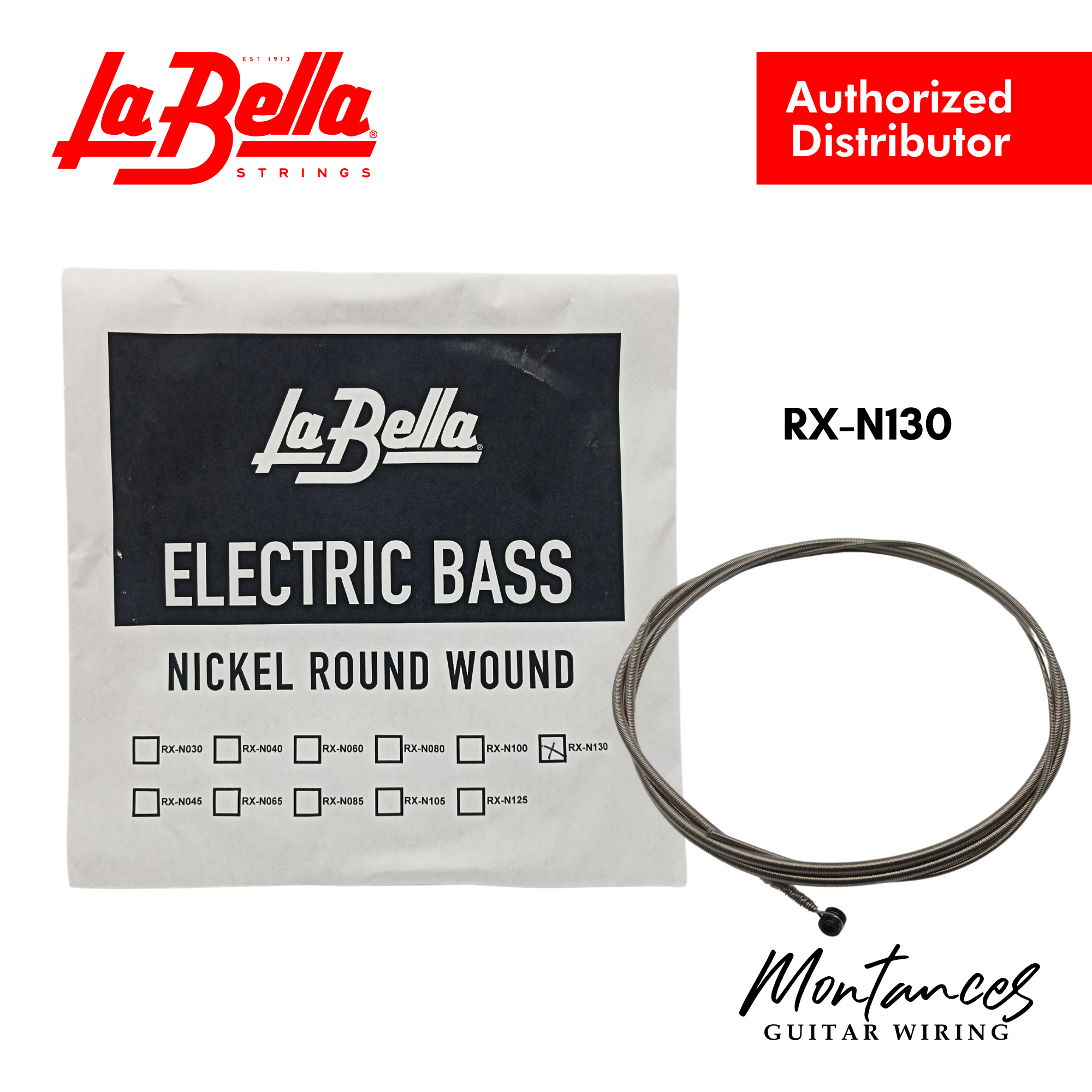 La Bella RX Nickel Single | Roundwound Replacement Bass String | .030 - .130 Gauges