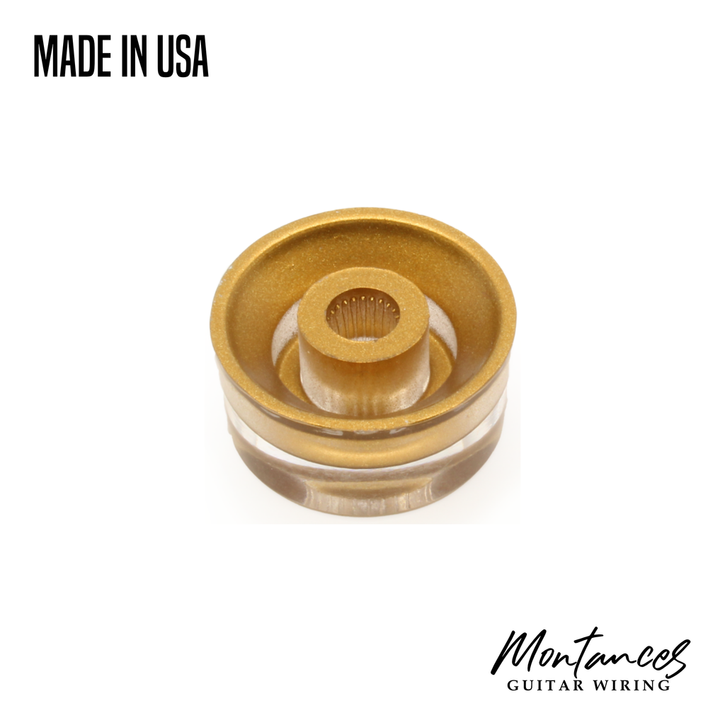 Speed Knob see-through, Les Paul Gibson Style made in USA, 24 splines, Sold Per Piece