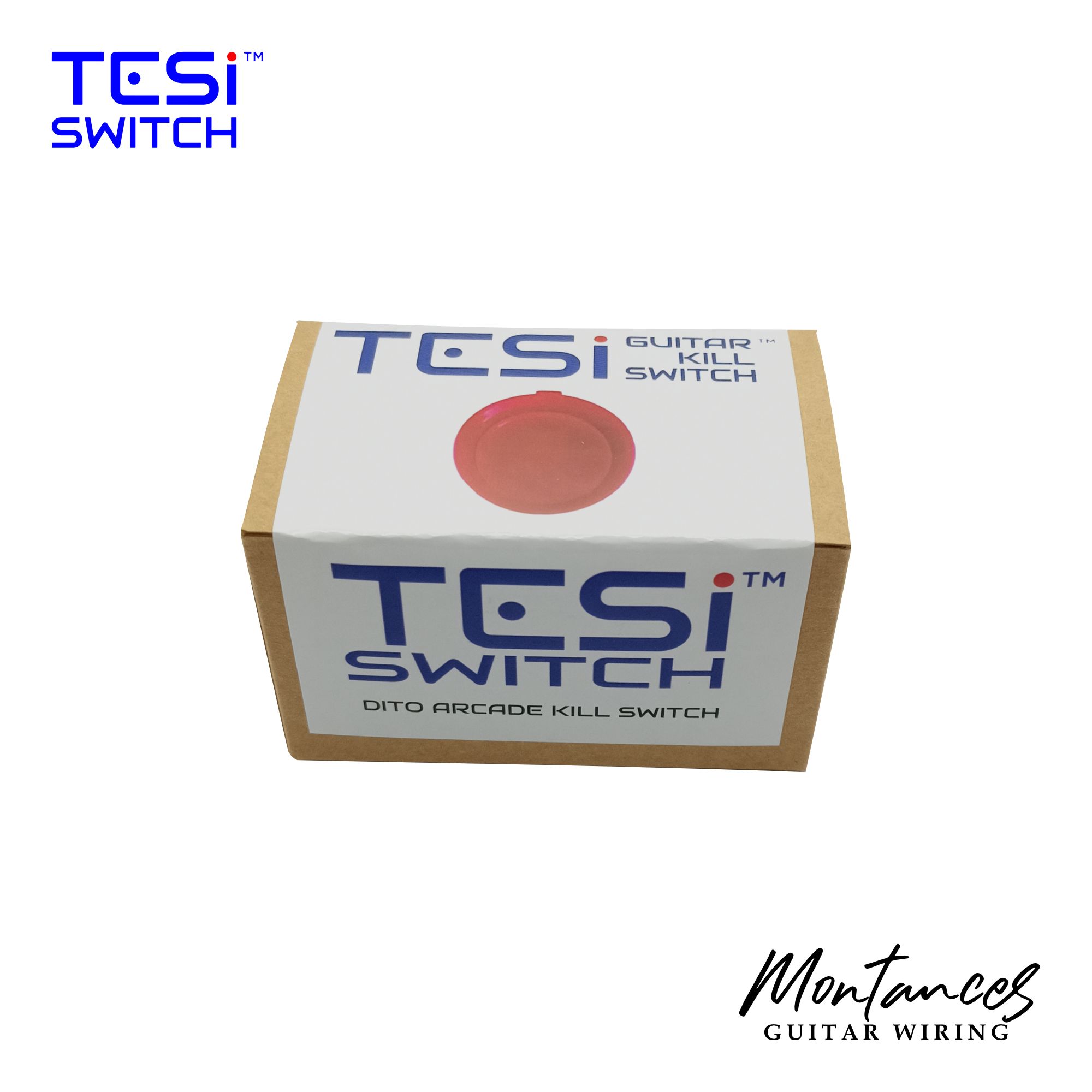 TESI Switch DITO Arcade Button Guitar Kill Switch Solid Black