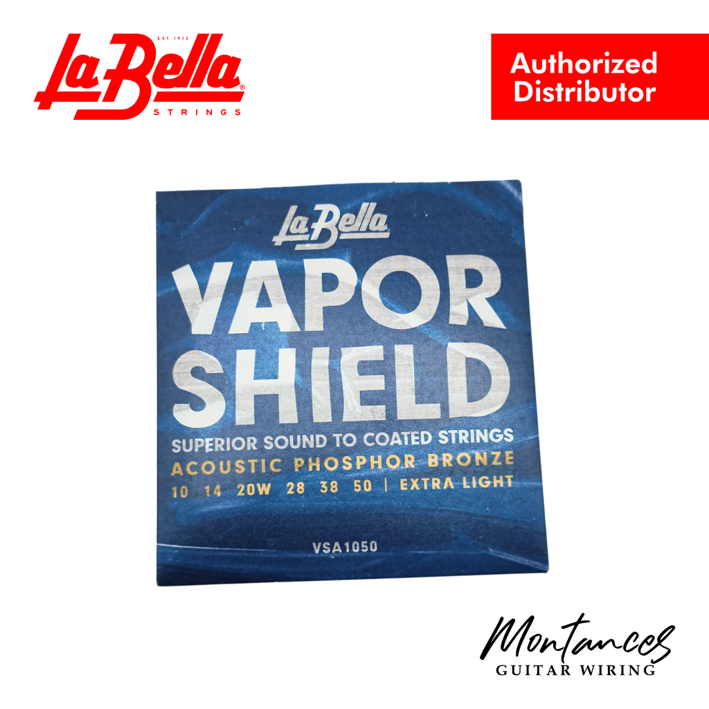 La Bella VSA1050 Vapor Shield™ | 10-50 Extra Light | Acoustic Guitar Strings | Long Life