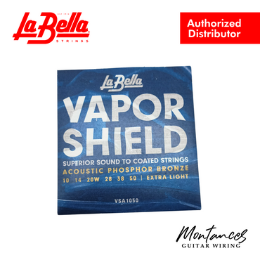 La Bella VSA1050 Vapor Shield Acoustic Guitar Strings – Extra Light 10-50