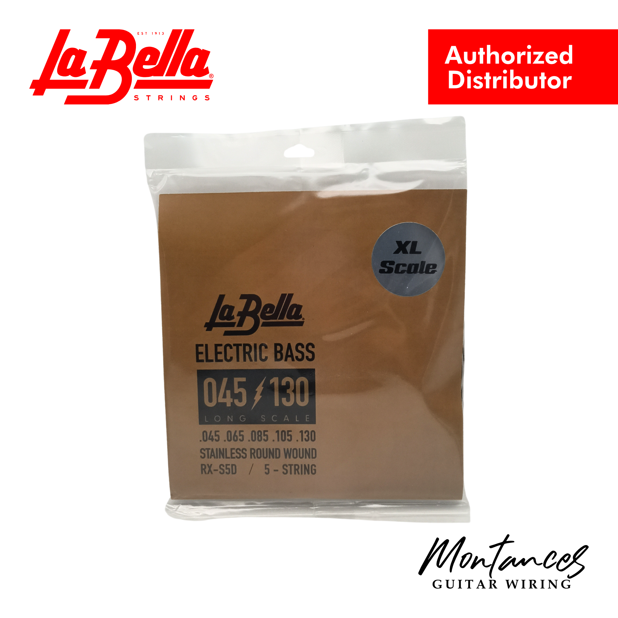 La Bella RX-S5D Rx Stainless Extra Long Scale , 45-65-85-105-130 - Bass Guitar Strings