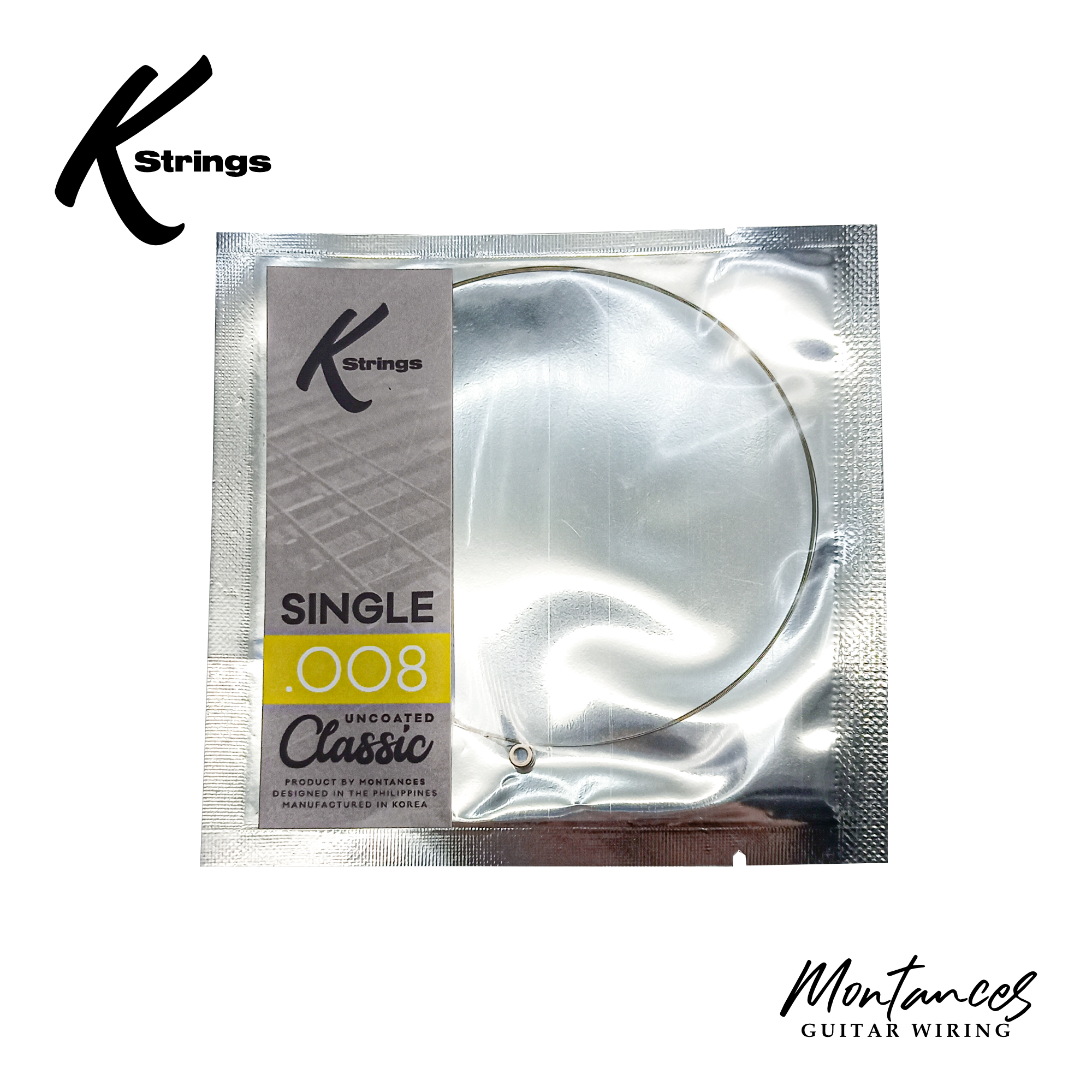 K Strings Classic Singles | Plain Steel | .008, .009, .010, .011 | Electric Guitar Strings
