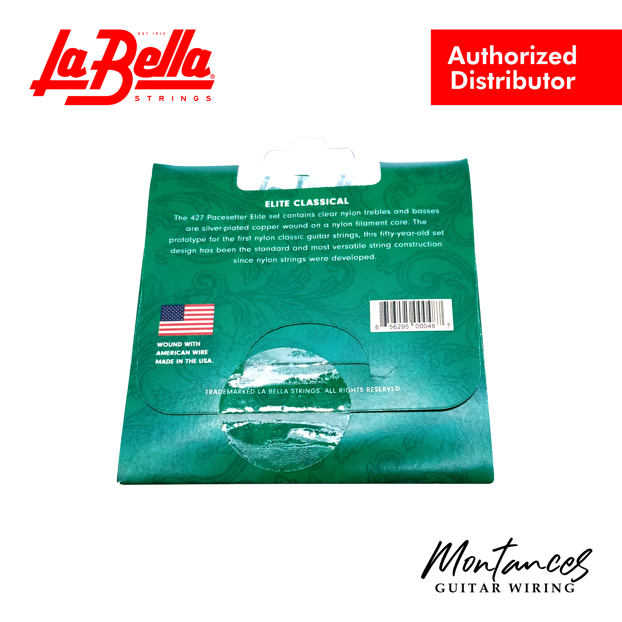 La Bella 427 Elite - Clear Nylon, Silver-Plated - Classical Guitar Strings