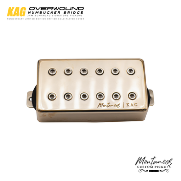 Montances KAG Anniversary Limited Edition Pale Gold color, British Silver material Overwound Humbucker Pickup | Alnico 8 | Bridge position