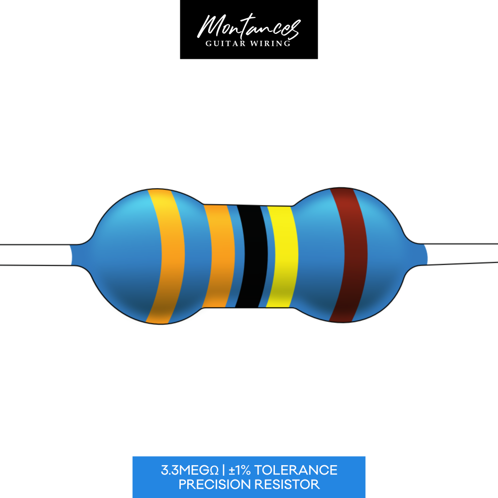 Metal Film Precision Resistor 1% Tolerance, 1/4 Watt, 1Meg to 10 Meg Ohms