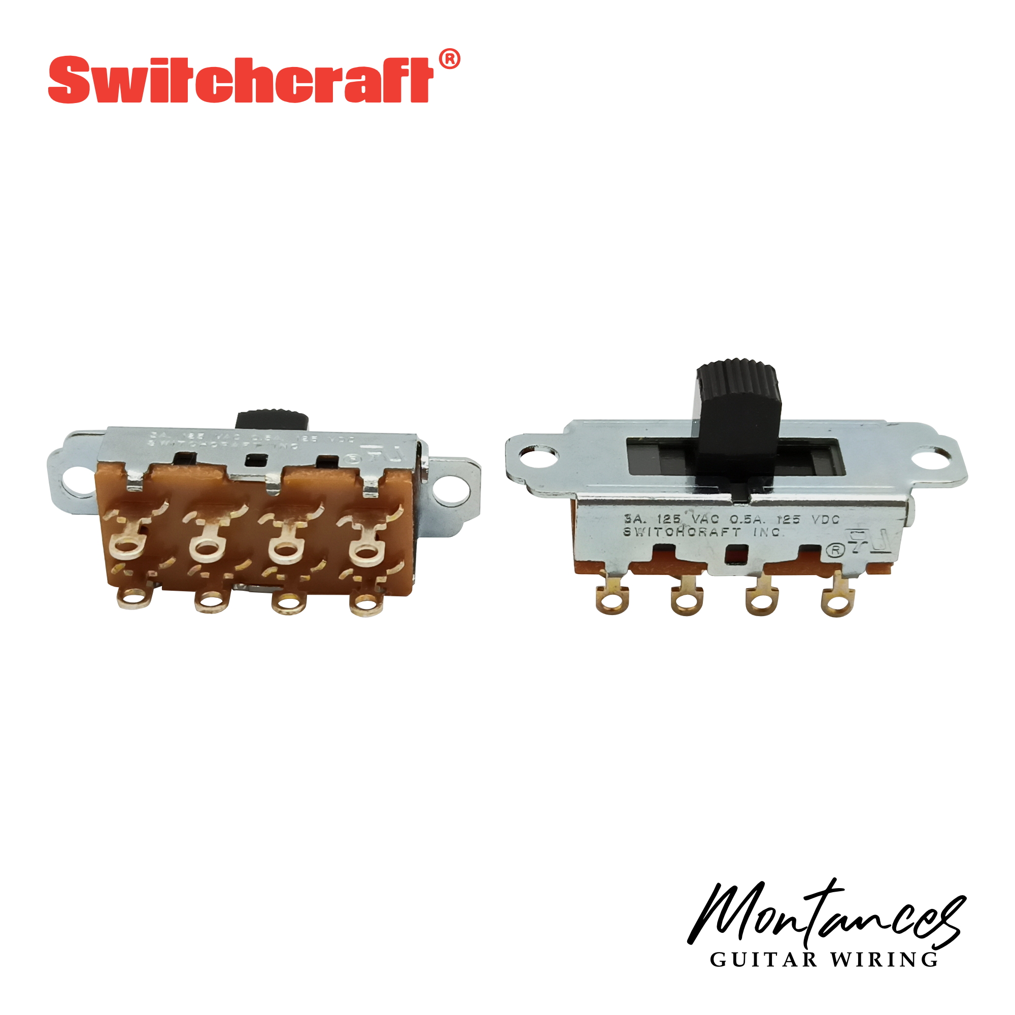 Switchcraft® Slide Switch for Mustang®, Duosonic®, Jazzmaster®, Jaguar® guitars and Brian May Wiring