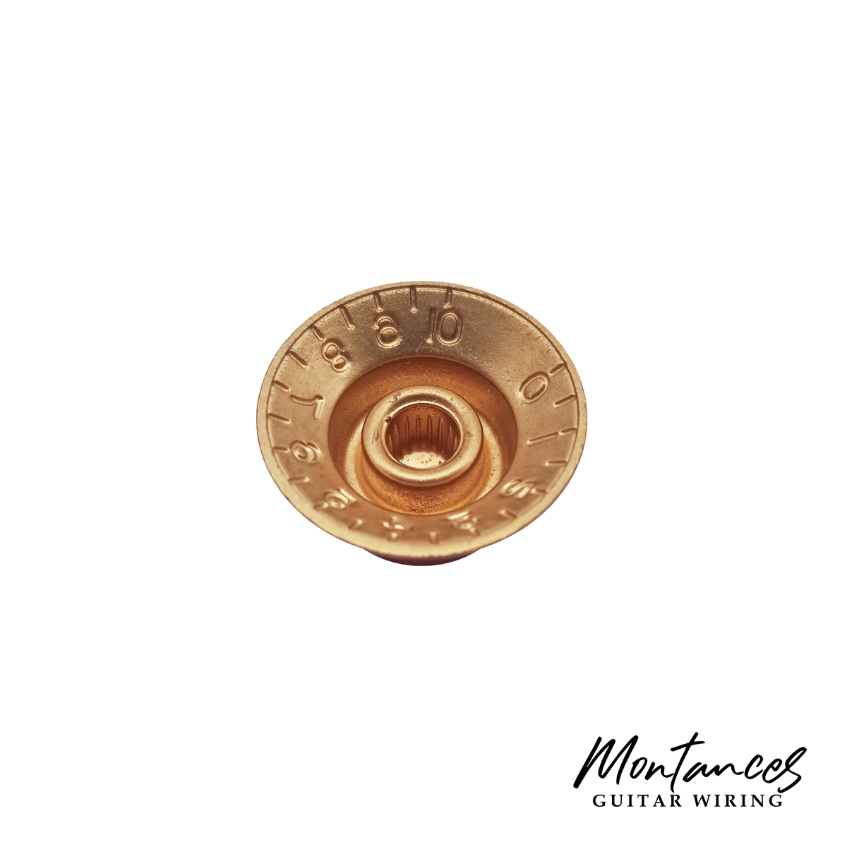 Top Hat Knob, Embossed Numbers, Gibson Style Metric, 18 Splines, Sold Per Piece